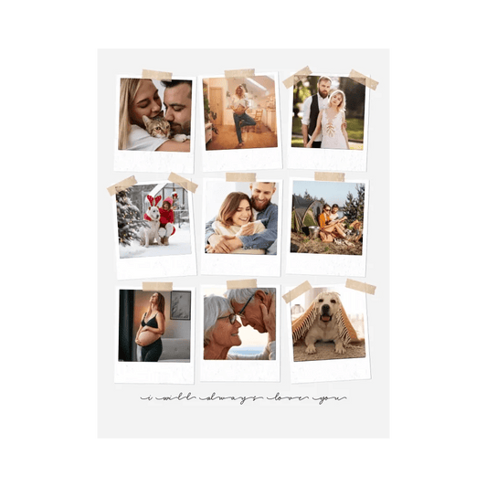 Individuell personalisierbare Poster – mit eigenen Fotos & Text gestalten | Polaroid Style - socialcotton.club - #geschenk - #vintage