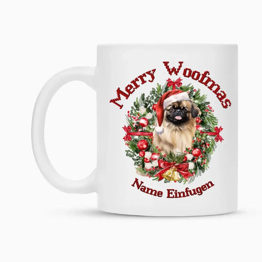 Individuell personalisierbare Tasse – mit eigenem Hund & Text gestalten | Merry Woofmas - socialcotton.club - #geschenk - #vintage